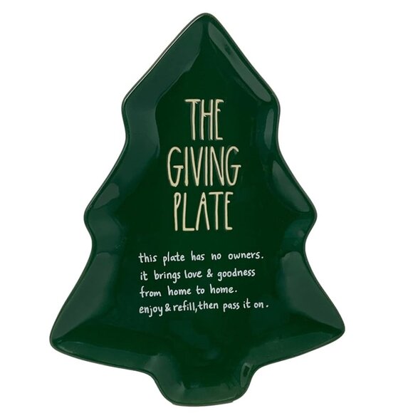 Rae Dunn The Giving Plate Christmas Tree NWT - Picture 1 of 4